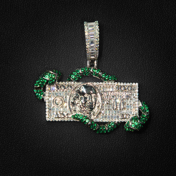 VVS Moissanite Money Snake Pendant