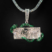 Moissanite Money Snake Pendant