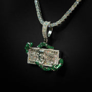 Moissanite Money Snake Pendant