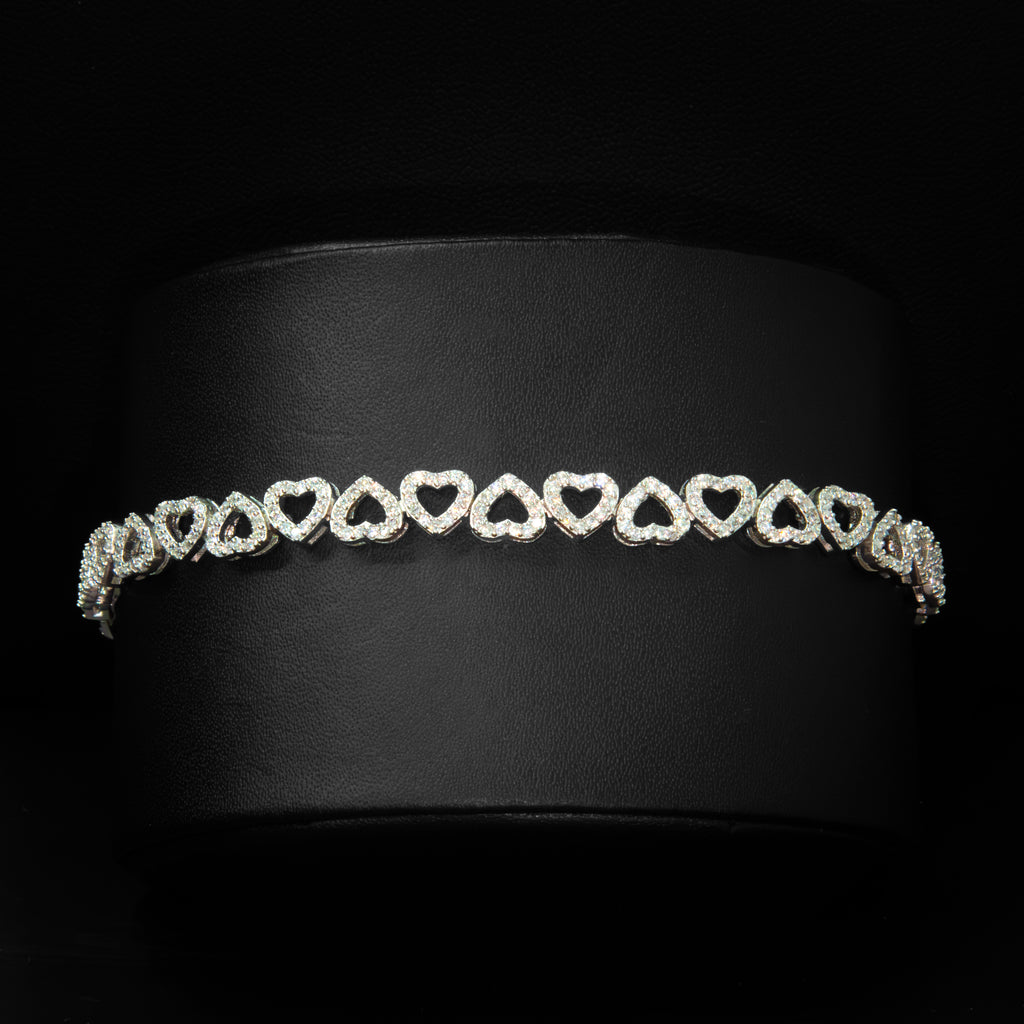 5mm Open Heart Link Tennis Bracelet – JD