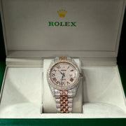 VVS Moissanite 41mm Two-Toned Timepiece with Rose Gold