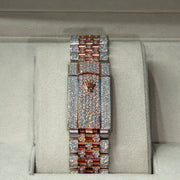 VVS Moissanite 41mm Two-Toned Timepiece with Rose Gold