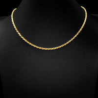 Gold Bonded Sterling Silver Rope Chain