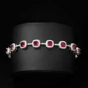 Ruby Colored Crystal Bracelet