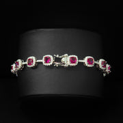 Ruby Colored Crystal Bracelet