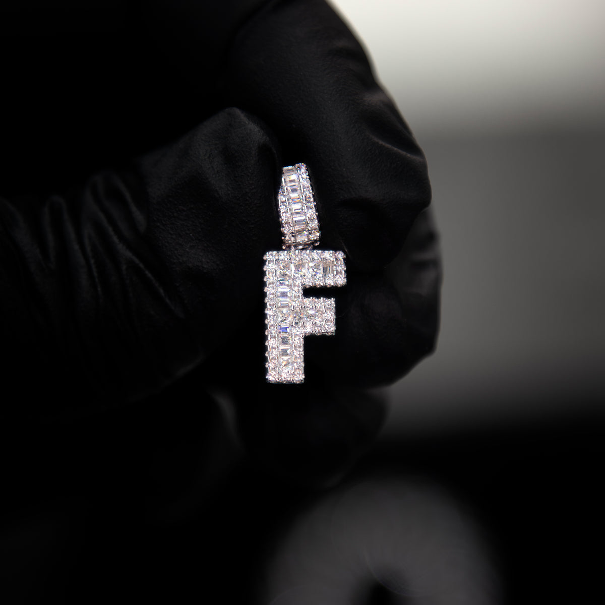Moissanite Letter Pendant