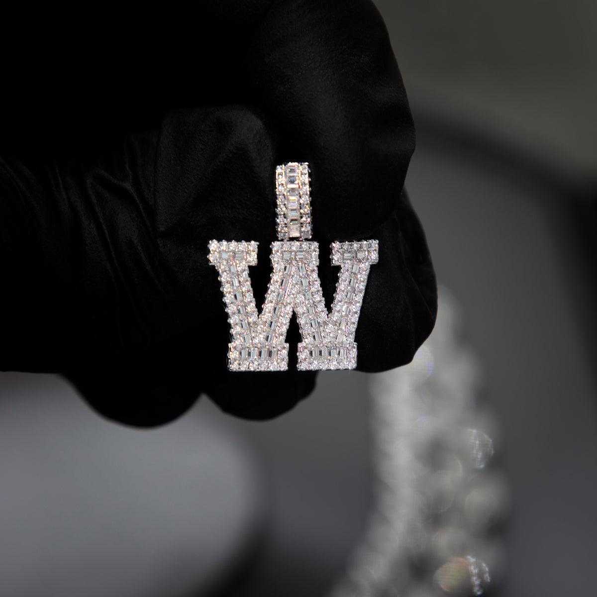 Moissanite Letter Pendant