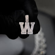 Moissanite Letter Pendant