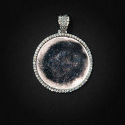 Moissanite Small Round Photo Pendant