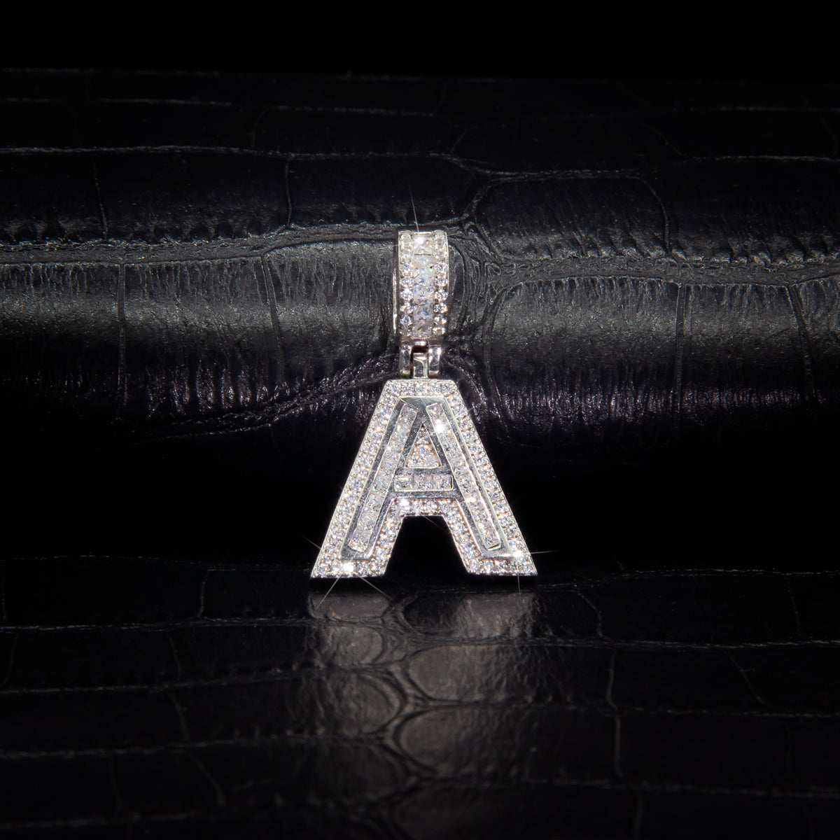 Moissanite Small Letter Pendant