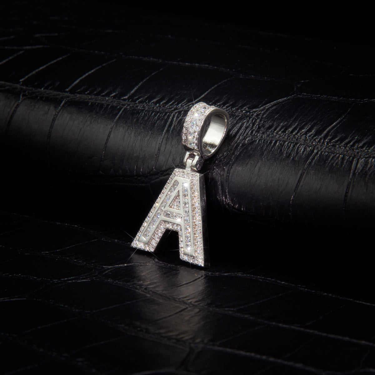 Moissanite Small Letter Pendant