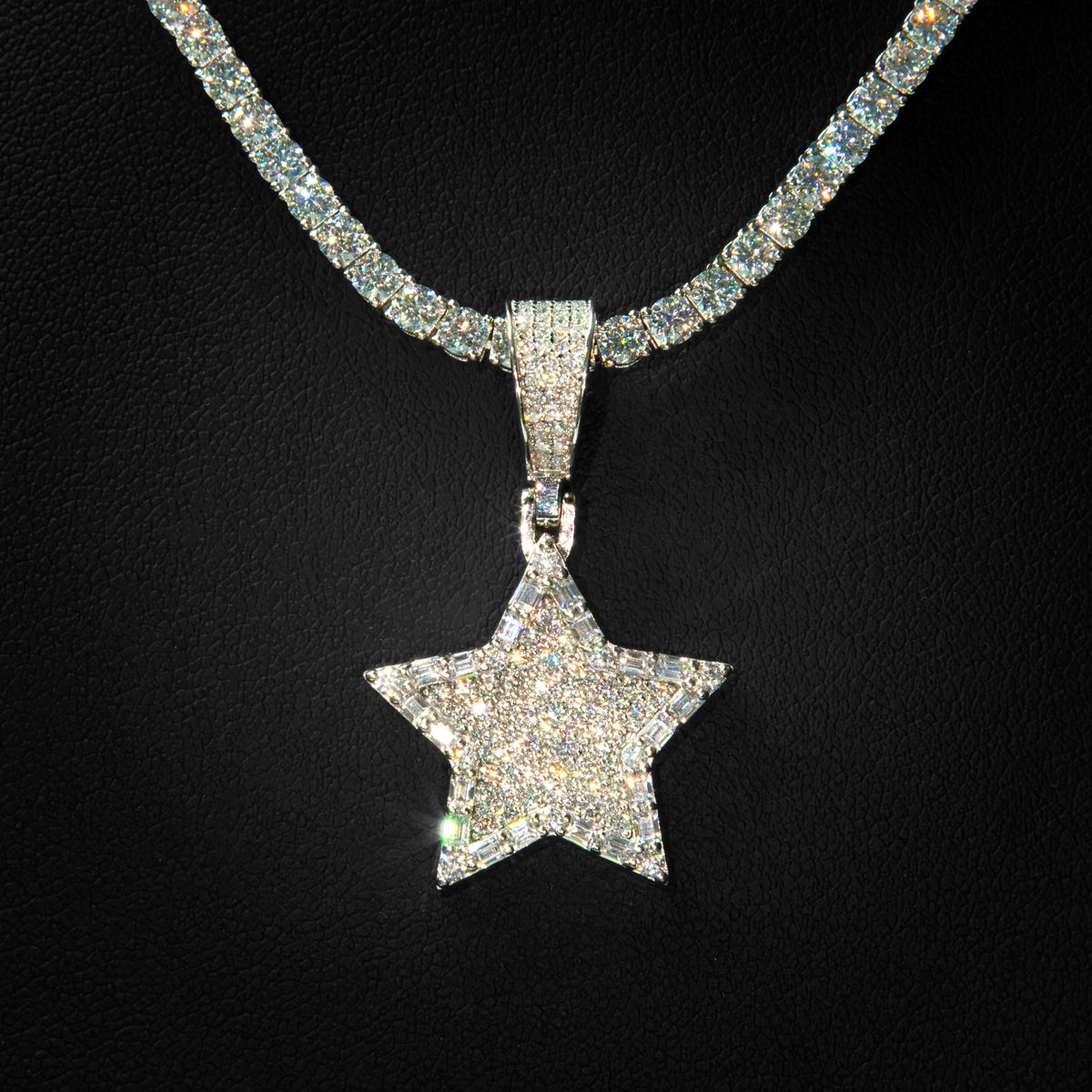 Moissanite Star Pendant