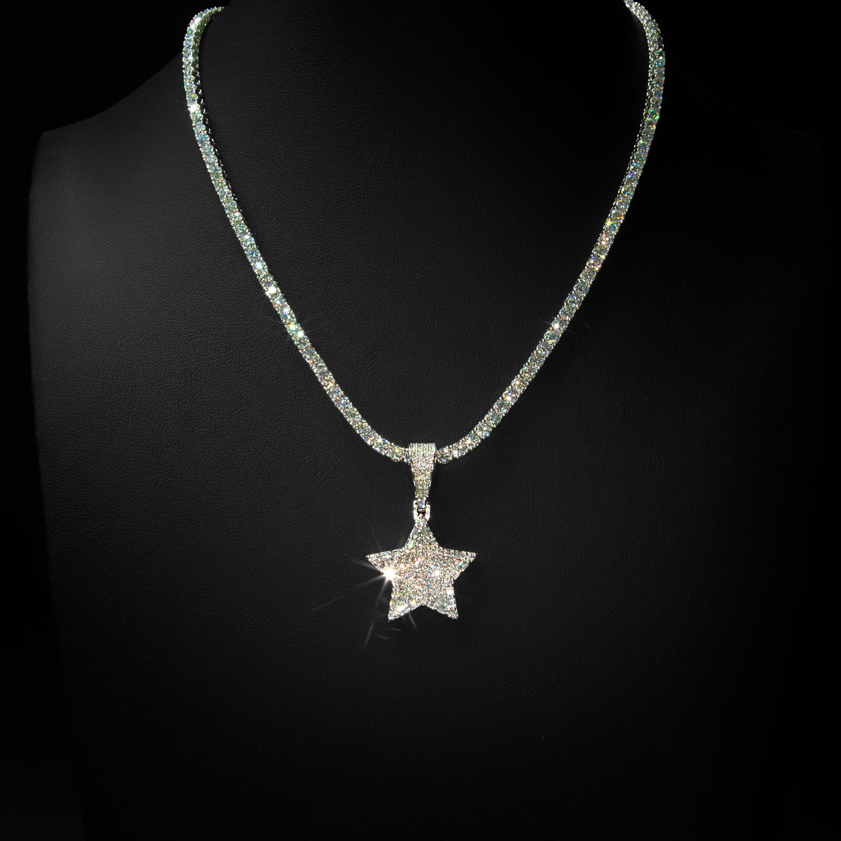 Moissanite Star Pendant