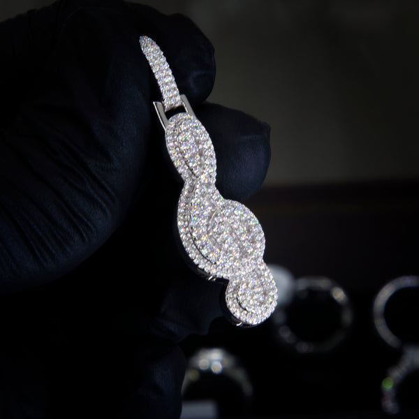 VVS Moissanite Treble Clef Pendant