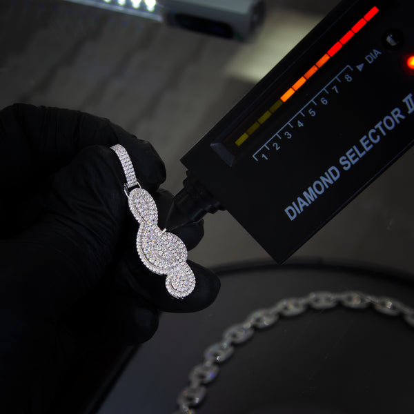 VVS Moissanite Treble Clef Pendant