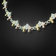 Moissanite Tri Color Cross Necklace