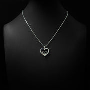 Moissanite Triple Heart Pendant & Box Chain