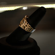 10K Gold Wide Band Nugget Ring