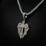 Moissanite Winged Cross Pendant