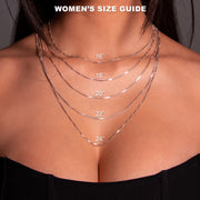 Women's necklace length guide